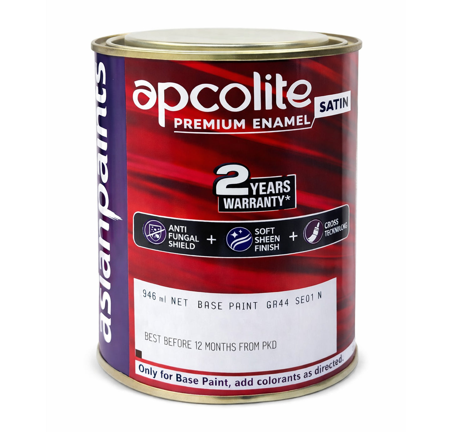 Asian Paints Apcolite Premium Satin Enamel - Base White Badari Hardwares