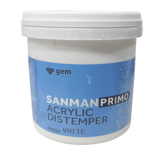 GEM Paints Sanman Primo Acrylic Distemper - White