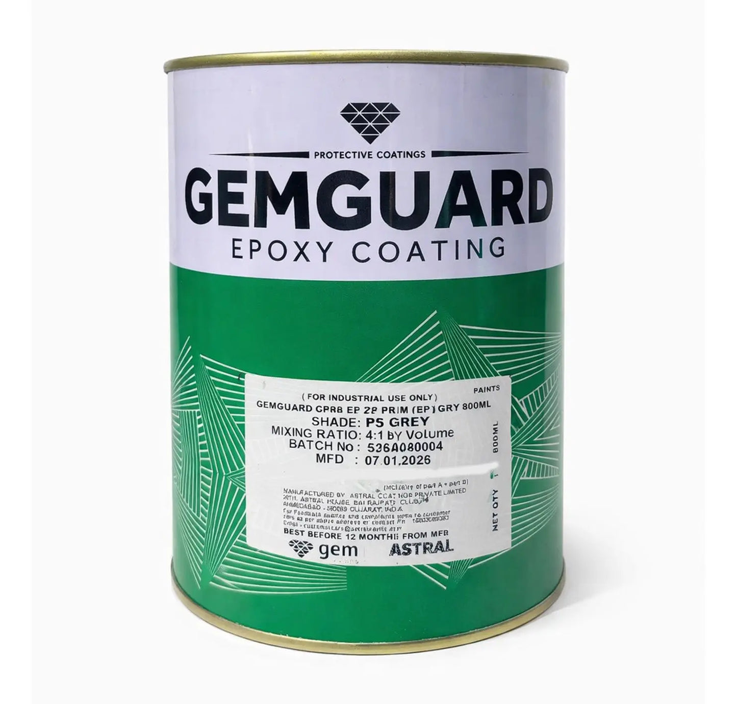 GEM Paints Gemguard Epoxy Coating CP98 Primer - PS Grey 1 Liter