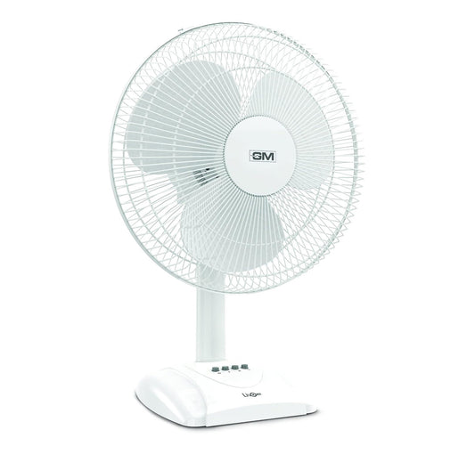 GM Livo Plus Table Fan 60W, 400mm - White