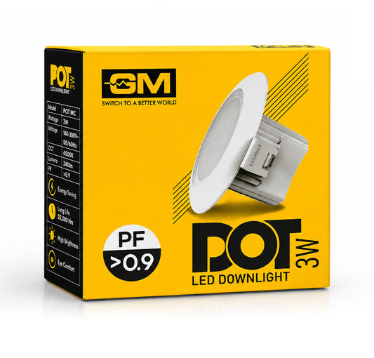 GM LED DOT Downlight 3W-3000K - 45mm Cut Out GM