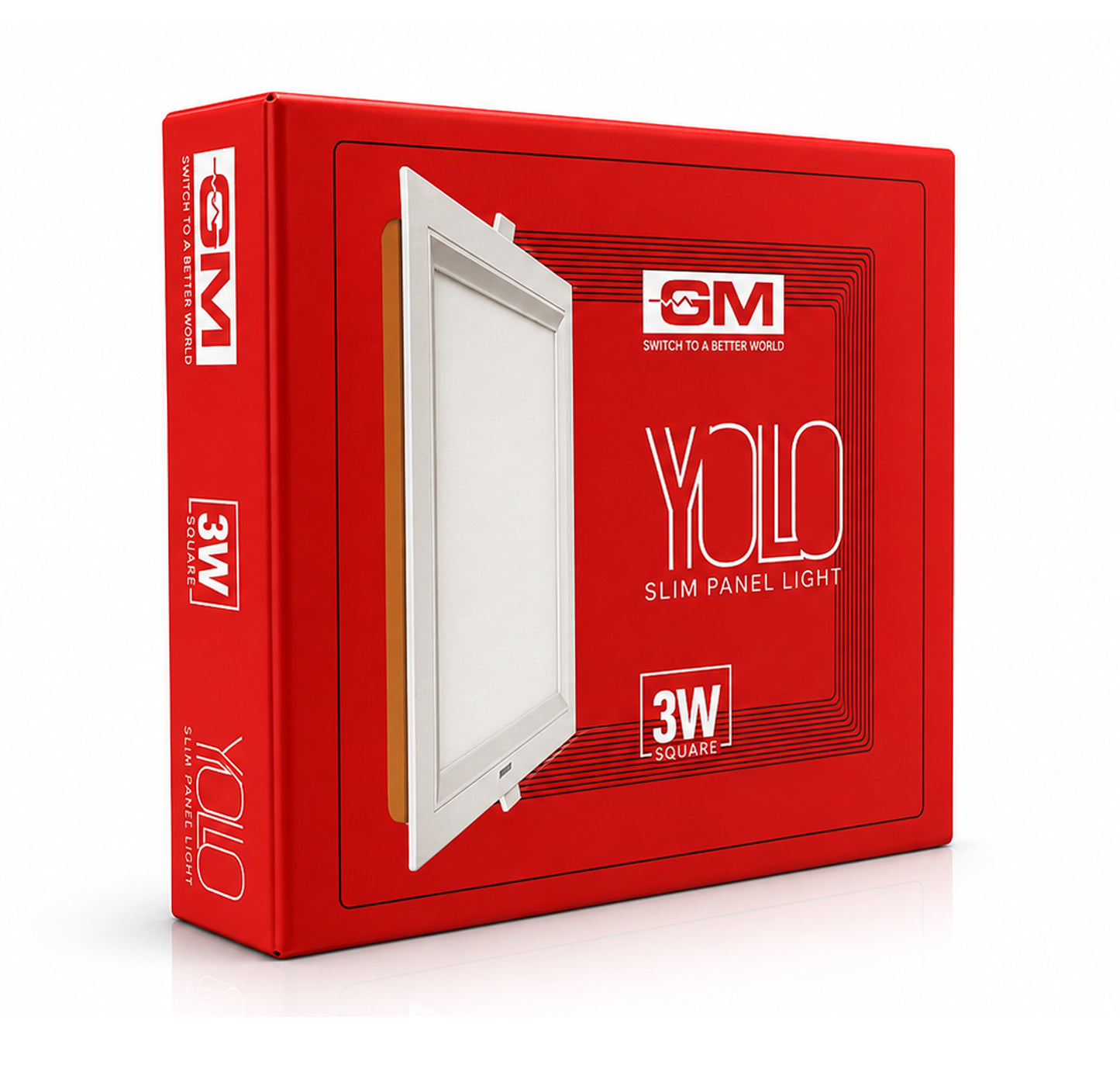 GM LED YOLO Slim Panel Light Square - 3 Watt (75mm x 75mm Cut-Out) GM