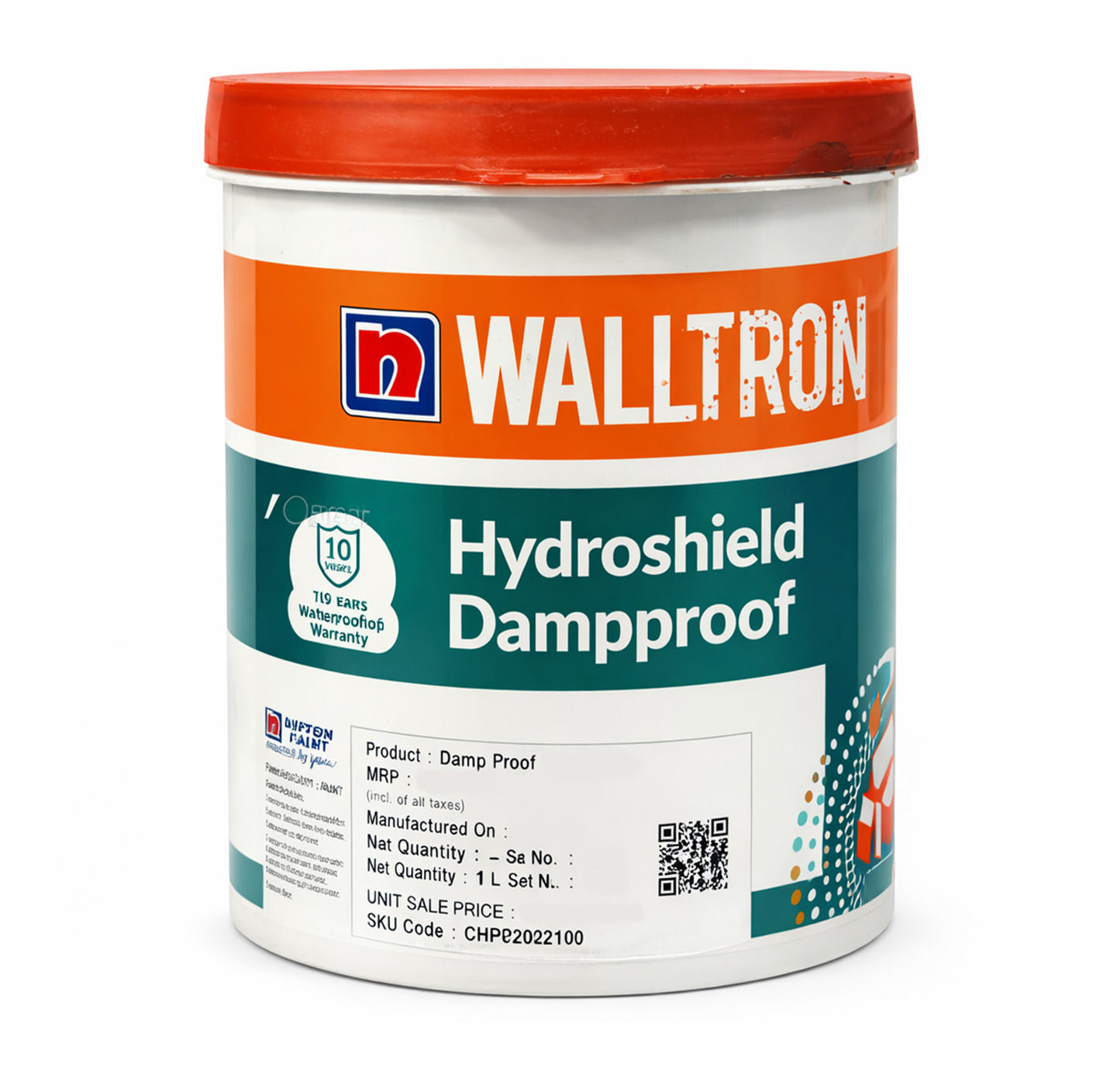 Nippon Paint Walltron Hydroshield Damp Proof Waterproofing Paint - White