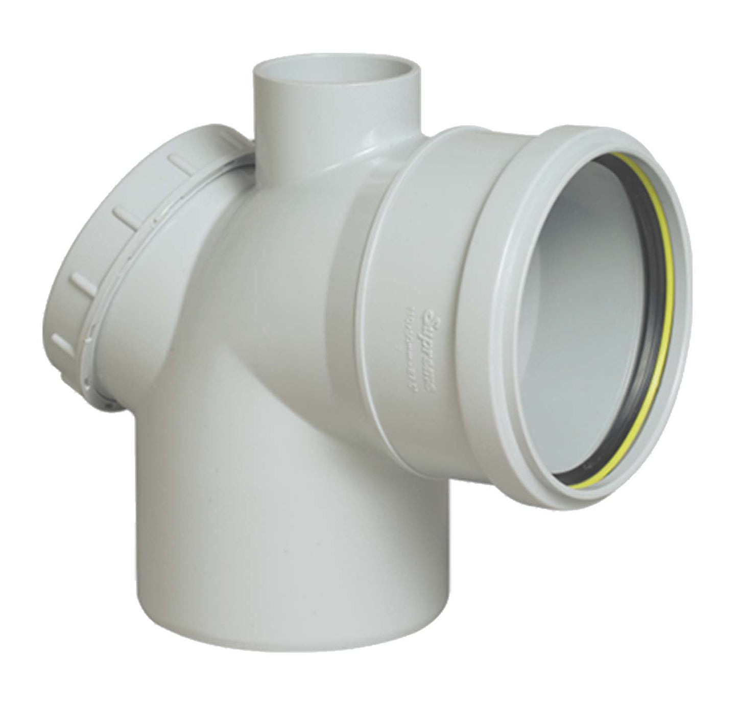 Supreme PVC SWR Pipe Fitting Swept Door Bend With Vent 87.5° - Fix O-Ring Type