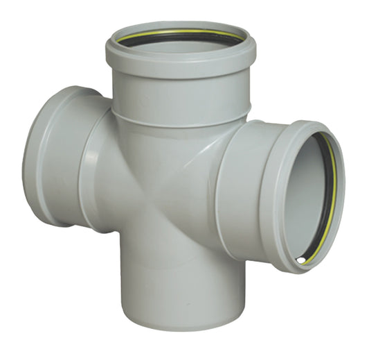 Supreme PVC SWR Double Tee With Washer Type Fitting