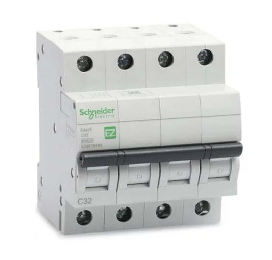 Schneider Electric Easy 9 4 Pole MCB - 6kA