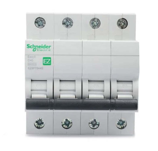 Schneider Electric Easy 9 4 Pole MCB - 6kA