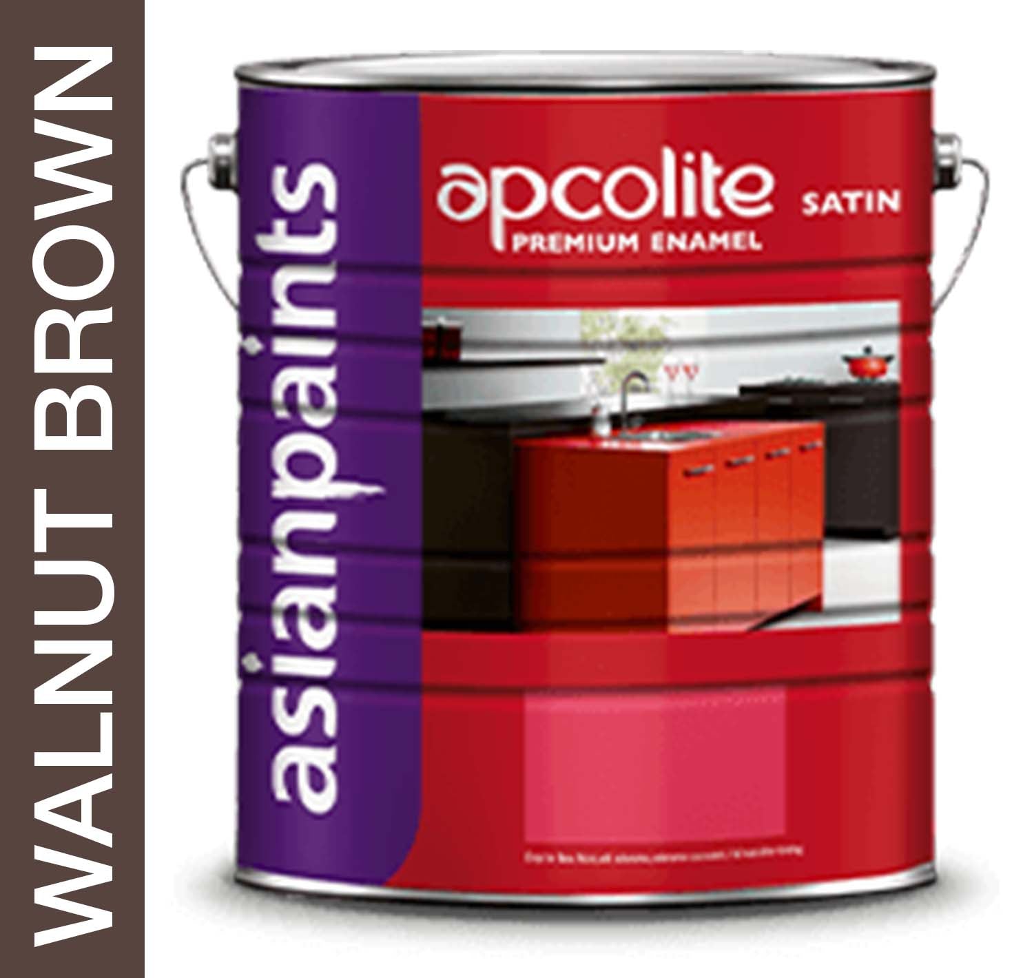 Asian Paints Apcolite Satin Premium Enamel - Walnut Brown – Badari Hardware