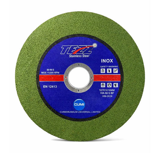 Cumi Tezz Green Metal Cut-Off Wheel 4 Inch (107x1x16mm)