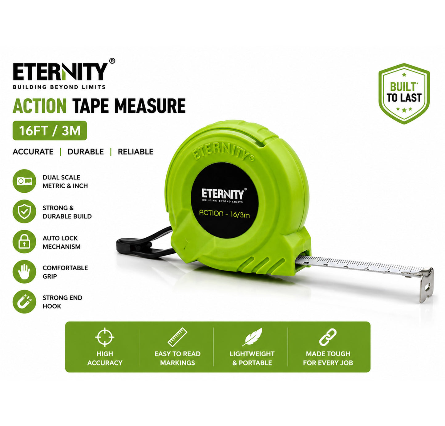 Eternity Action Measuring Tape - 3 Meter Badari Hardwares