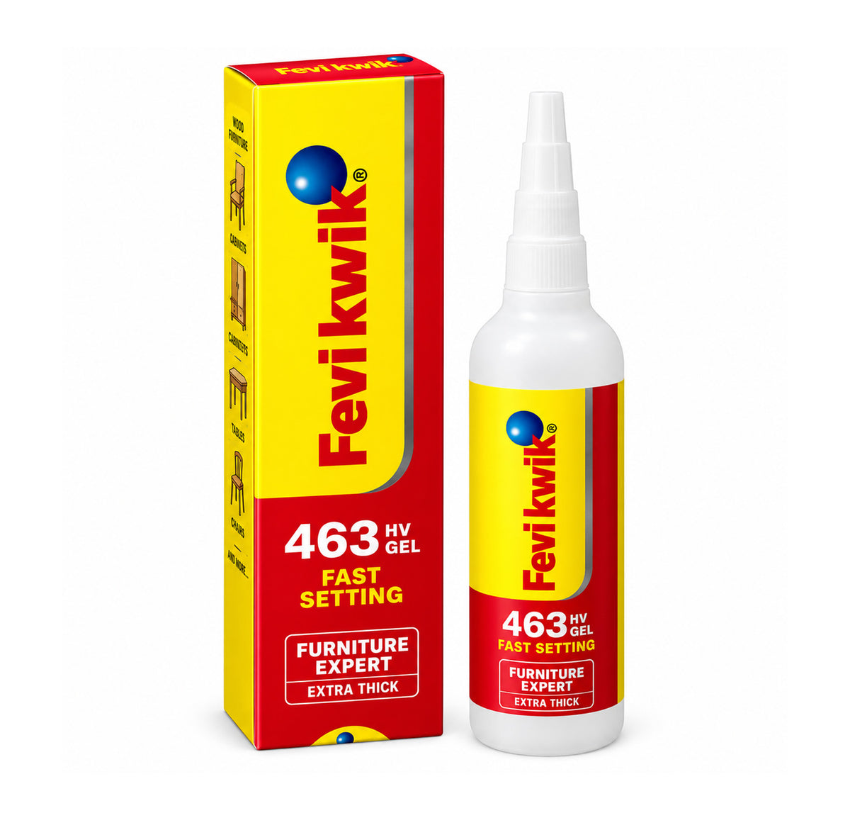 Fevi Kwik 463 HV Gel Fast Setting Furniture Expert Extra Thick - 125g Pidilite