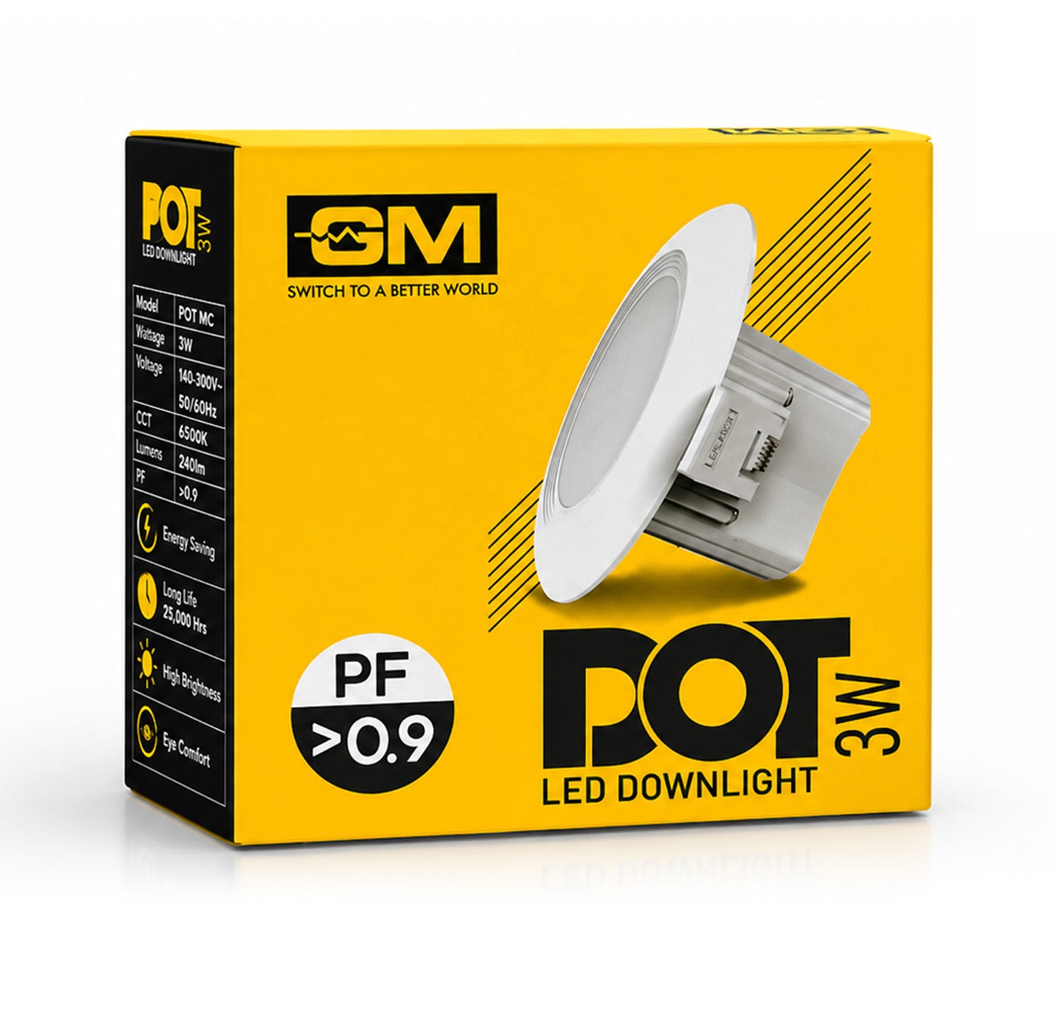 GM LED DOT Downlight 3W-3000K - 45mm Cut Out GM