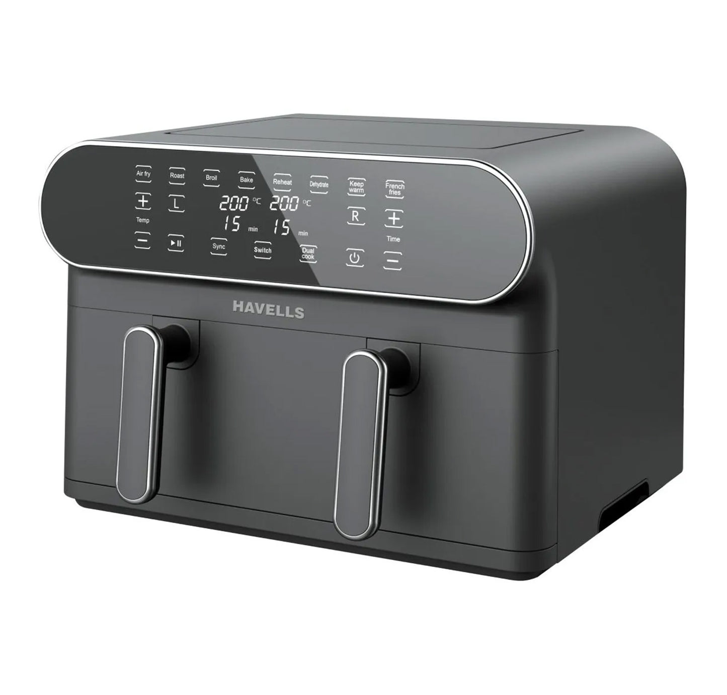 Havells Prolife Delicia Air Fryer With 8 Pre-Set Option - 1700W Black