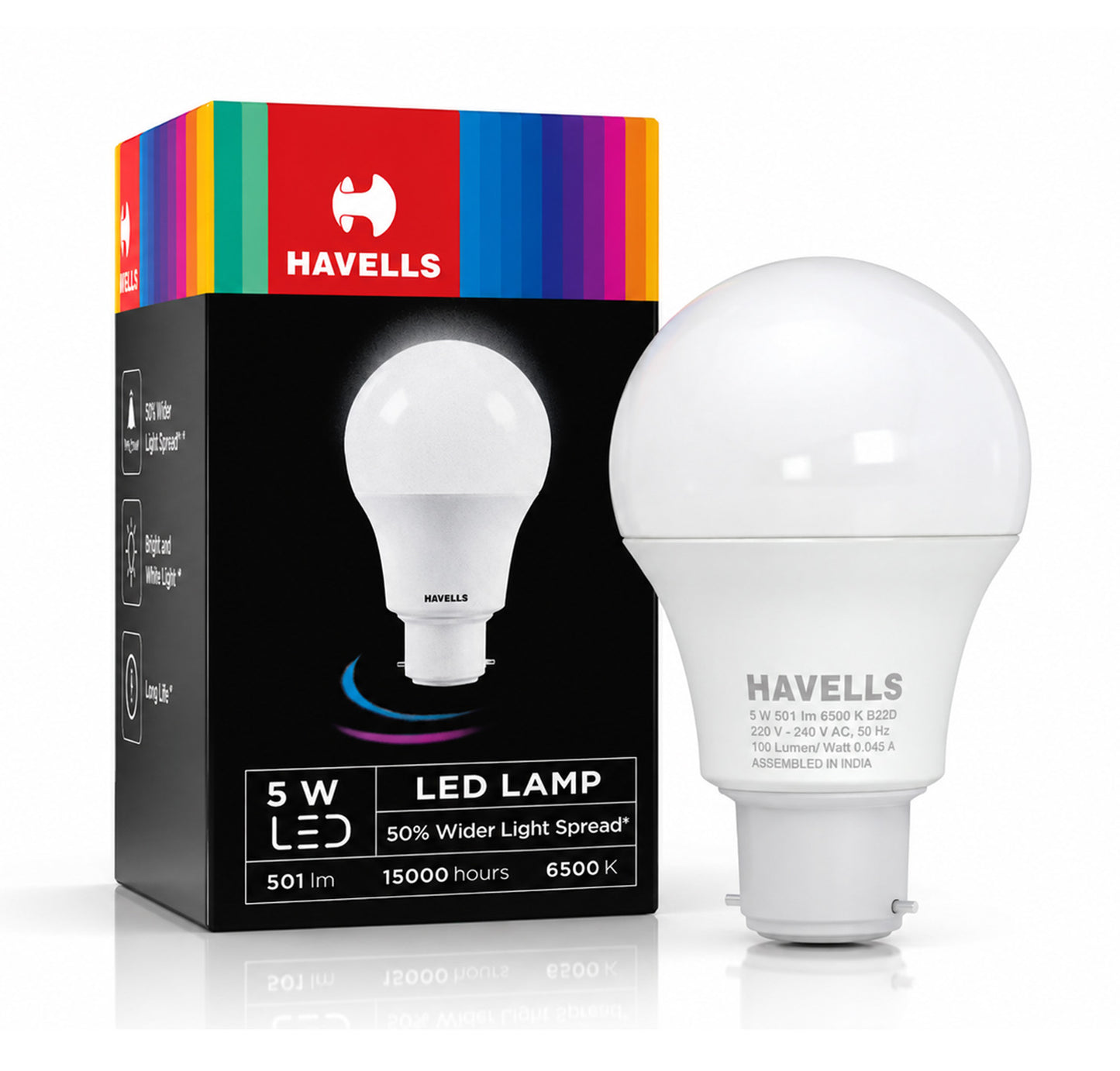Havells LED Bulb B22-5W By Havells
