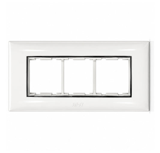 Hi-Fi Silverline Electrical 6 Module Plate - White Hi-FI