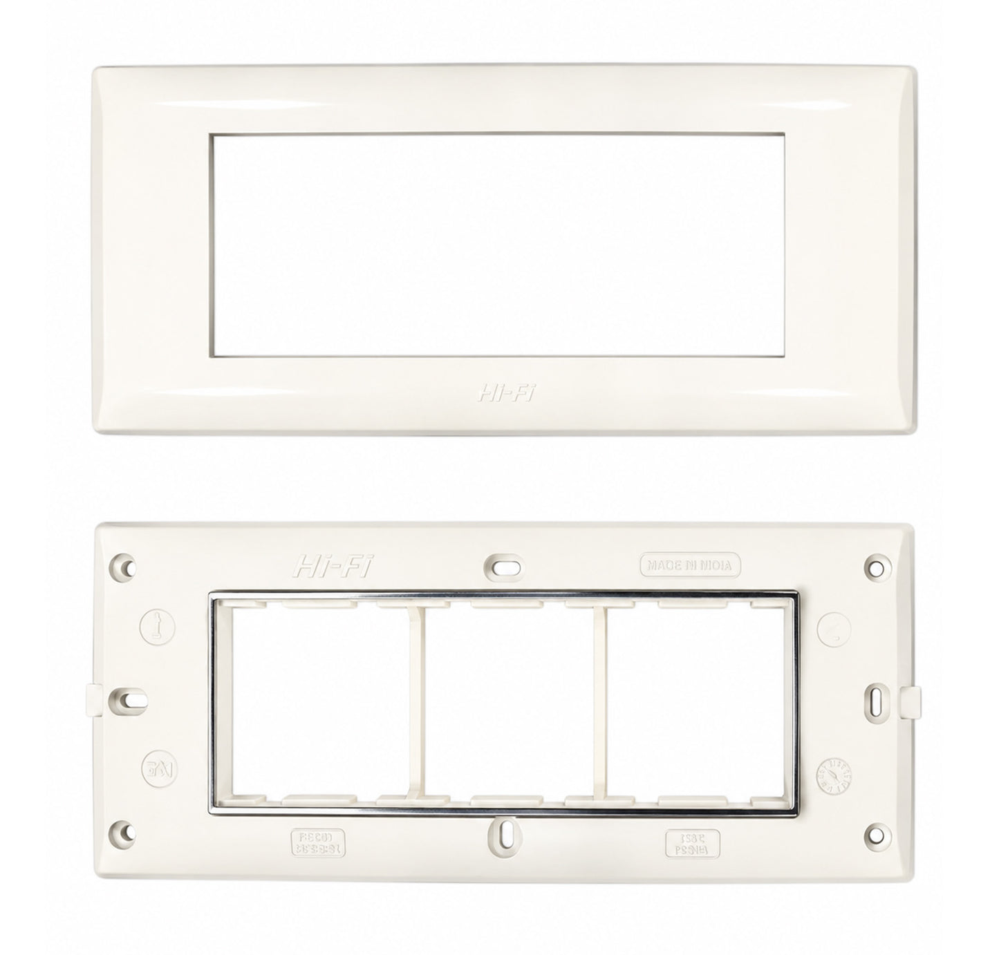 Hi-Fi Silverline Electrical 6 Module Plate - White Badari Hardwares