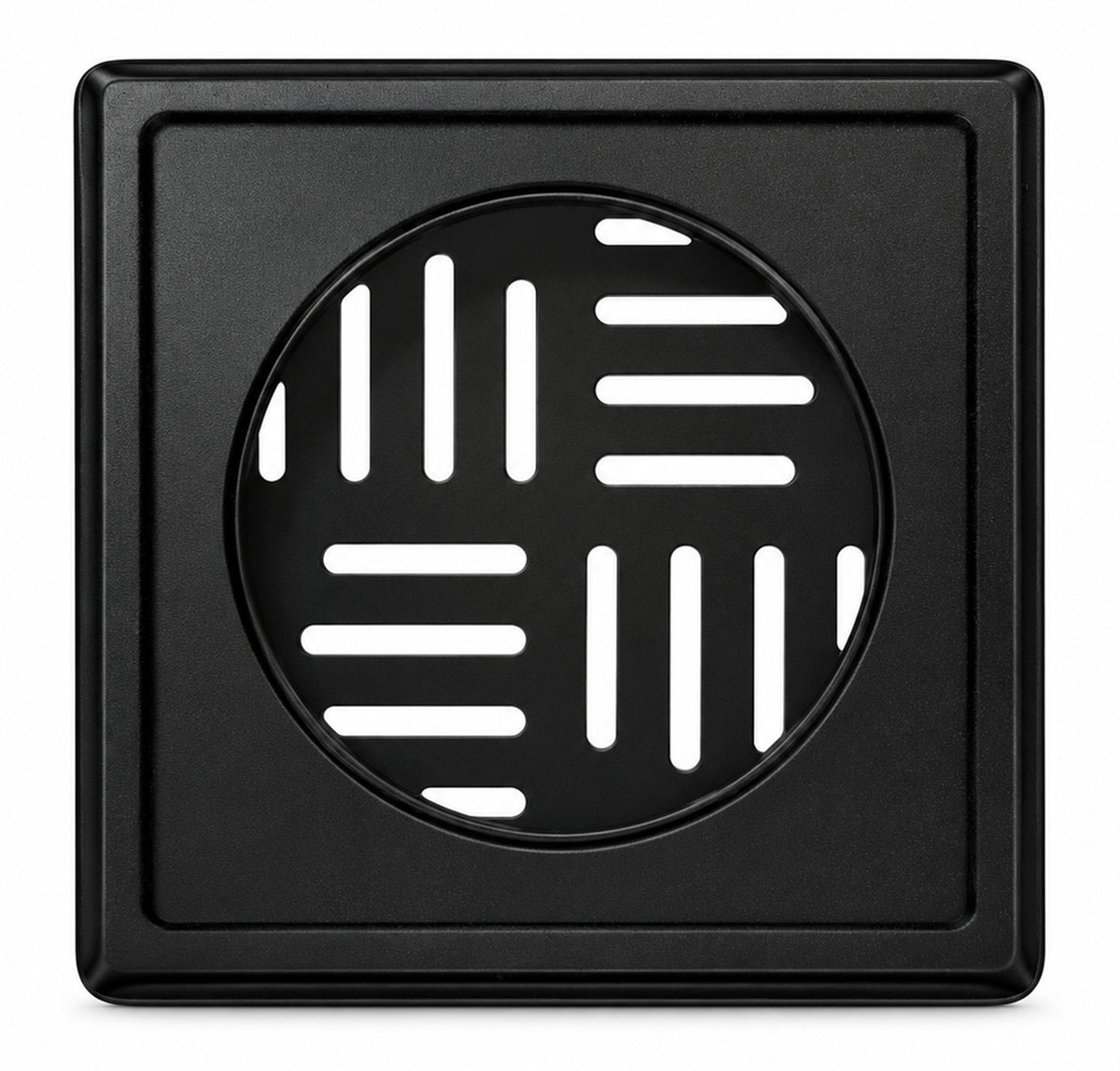 Kidlen SS Bathroom Grating Floor Drain Jali Matt Black - 6x6 Inch Badari Hardwares