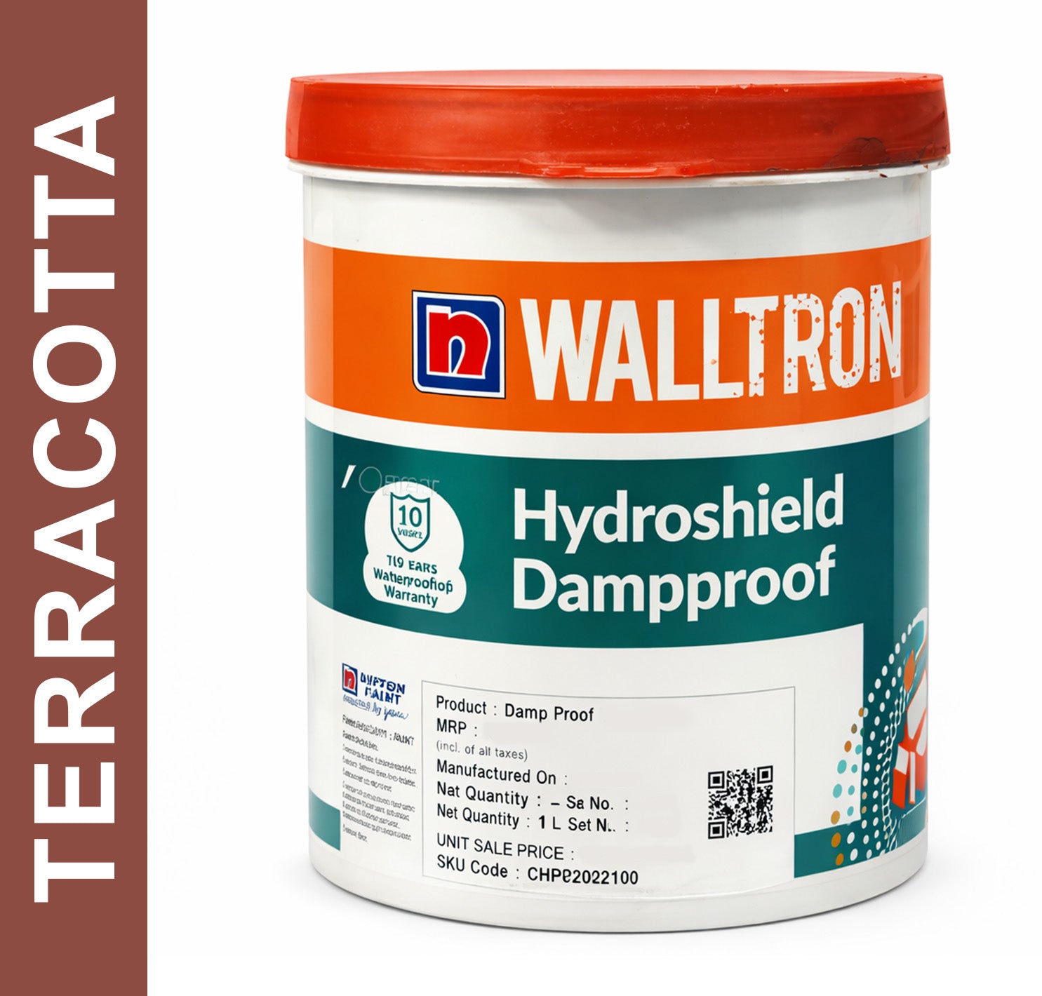 Nippon Paint Walltron Hydroshield Damp Proof Waterproofing Paint - Terracotta