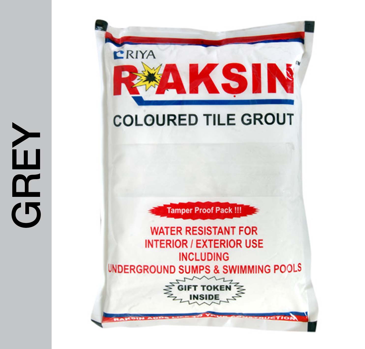 Riya Raksin Coloured Waterproof Tile Grout - Grey, 1kg – Badari Hardware
