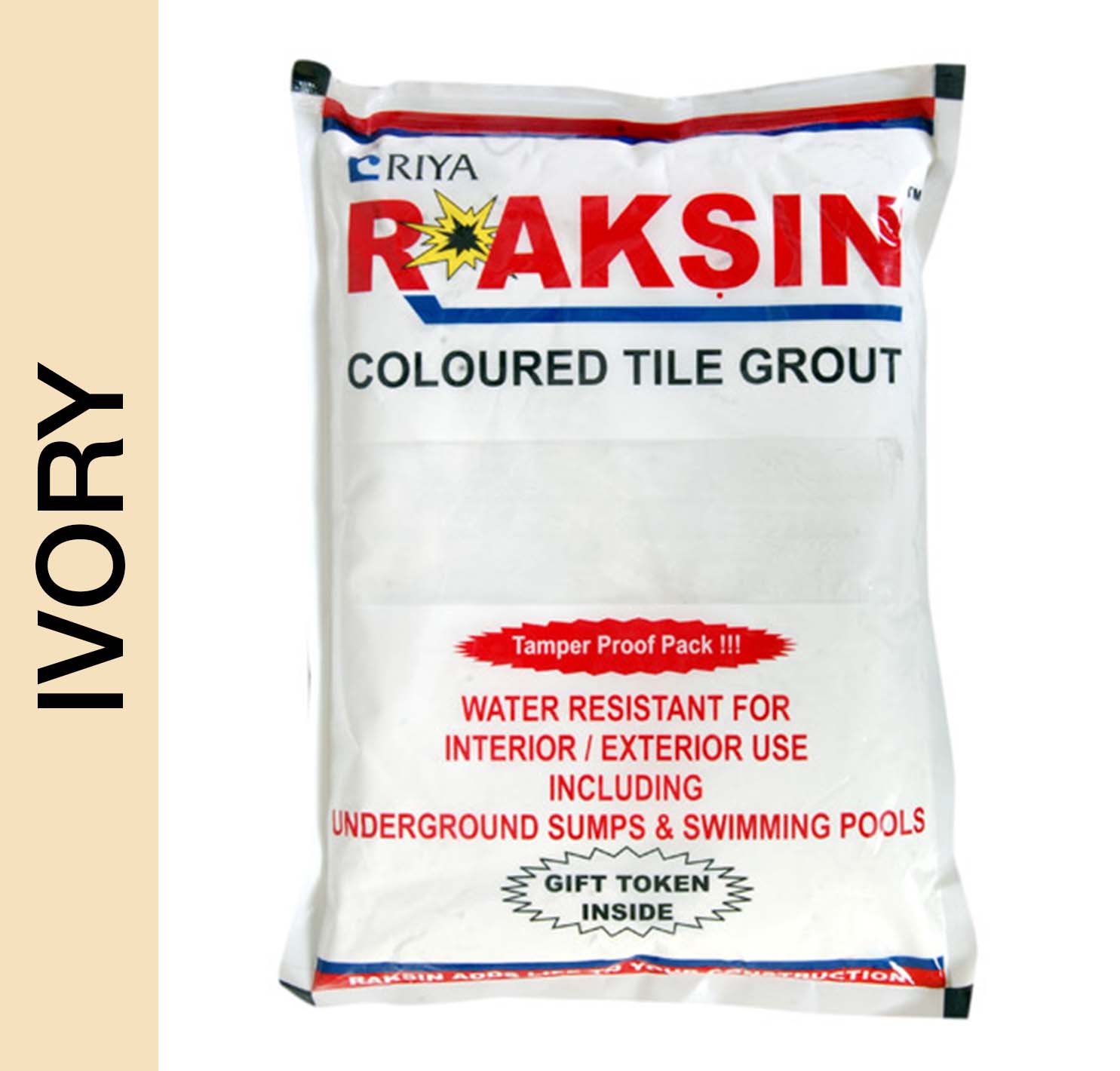 Riya Raksin Coloured Waterproof Tile Grout - Ivory, 1kg – Badari Hardware