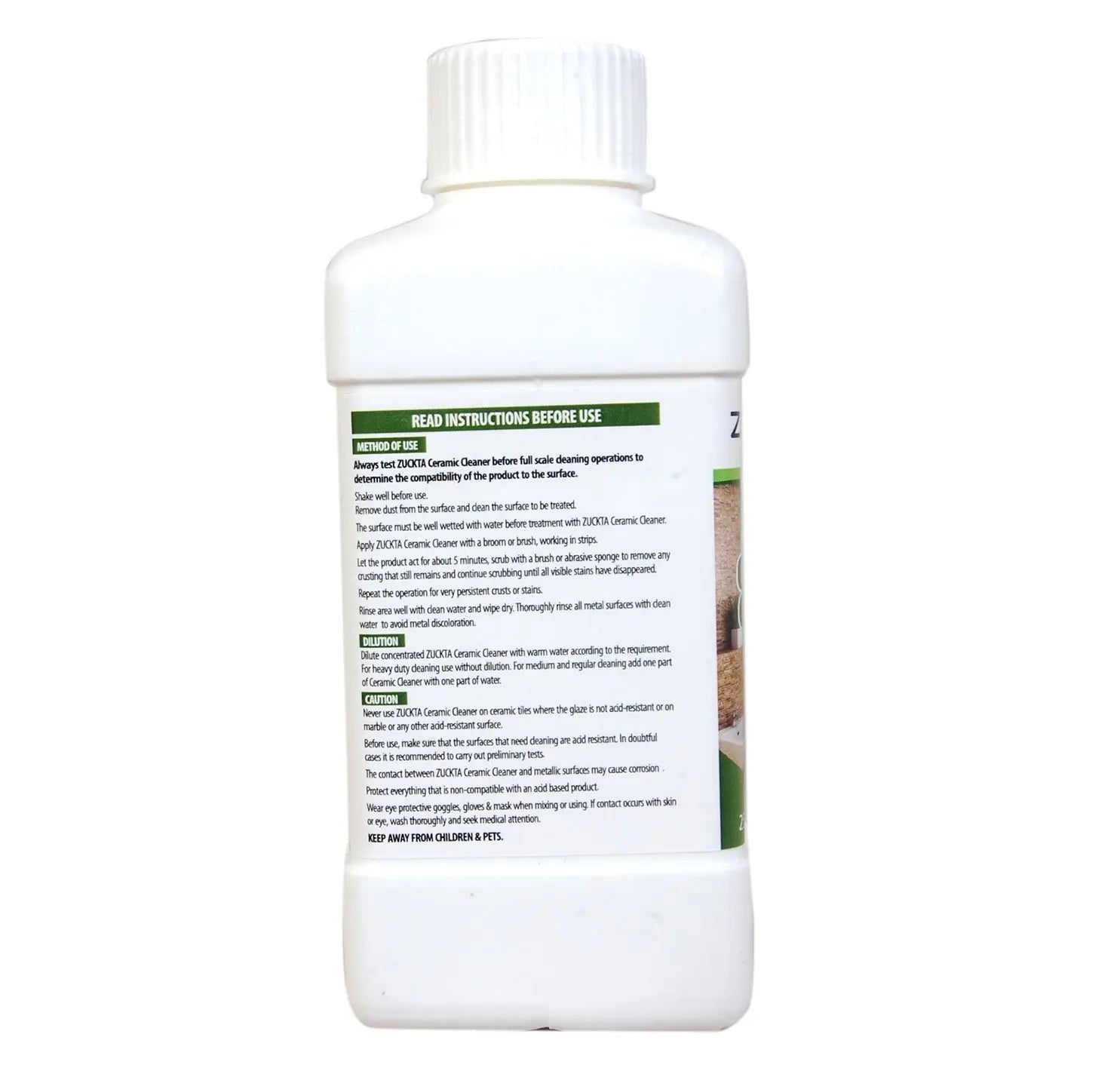 Zuckta Ceramic Cleaner - Strong Acid Based Cleaner for Ceramic Tiles Badari Hardwares