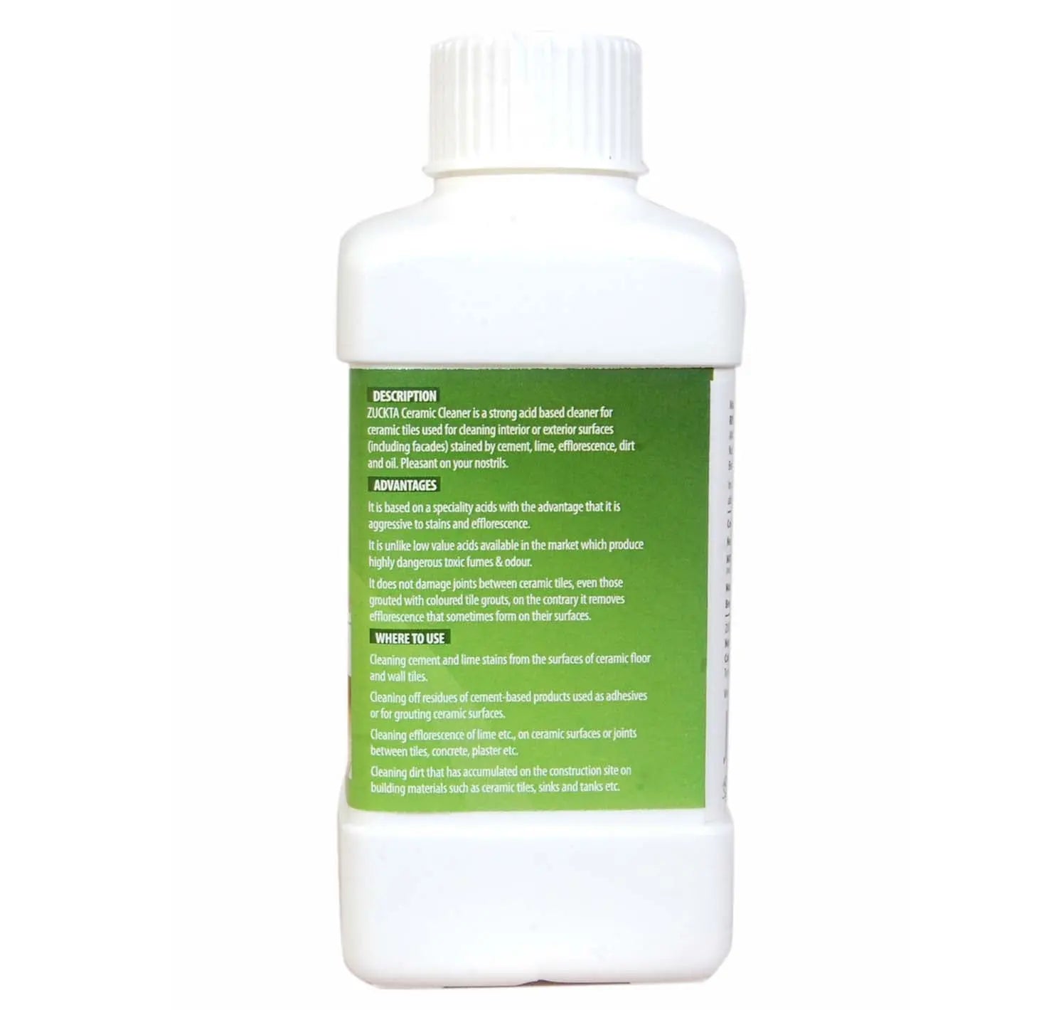 Zuckta Ceramic Cleaner - Strong Acid Based Cleaner for Ceramic Tiles Zuckta